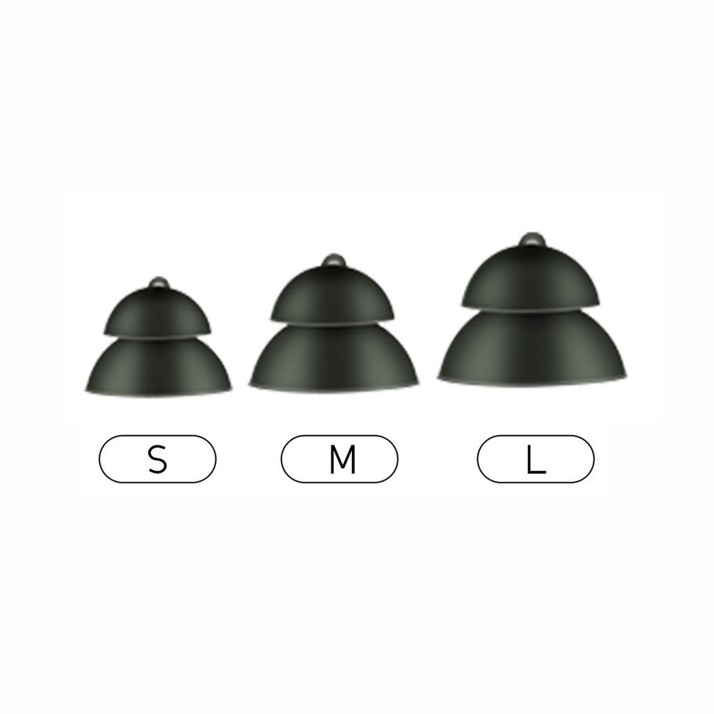 McBly Double Layer Closed Type Hearing Aids Ear Dome (4 Pieces)
