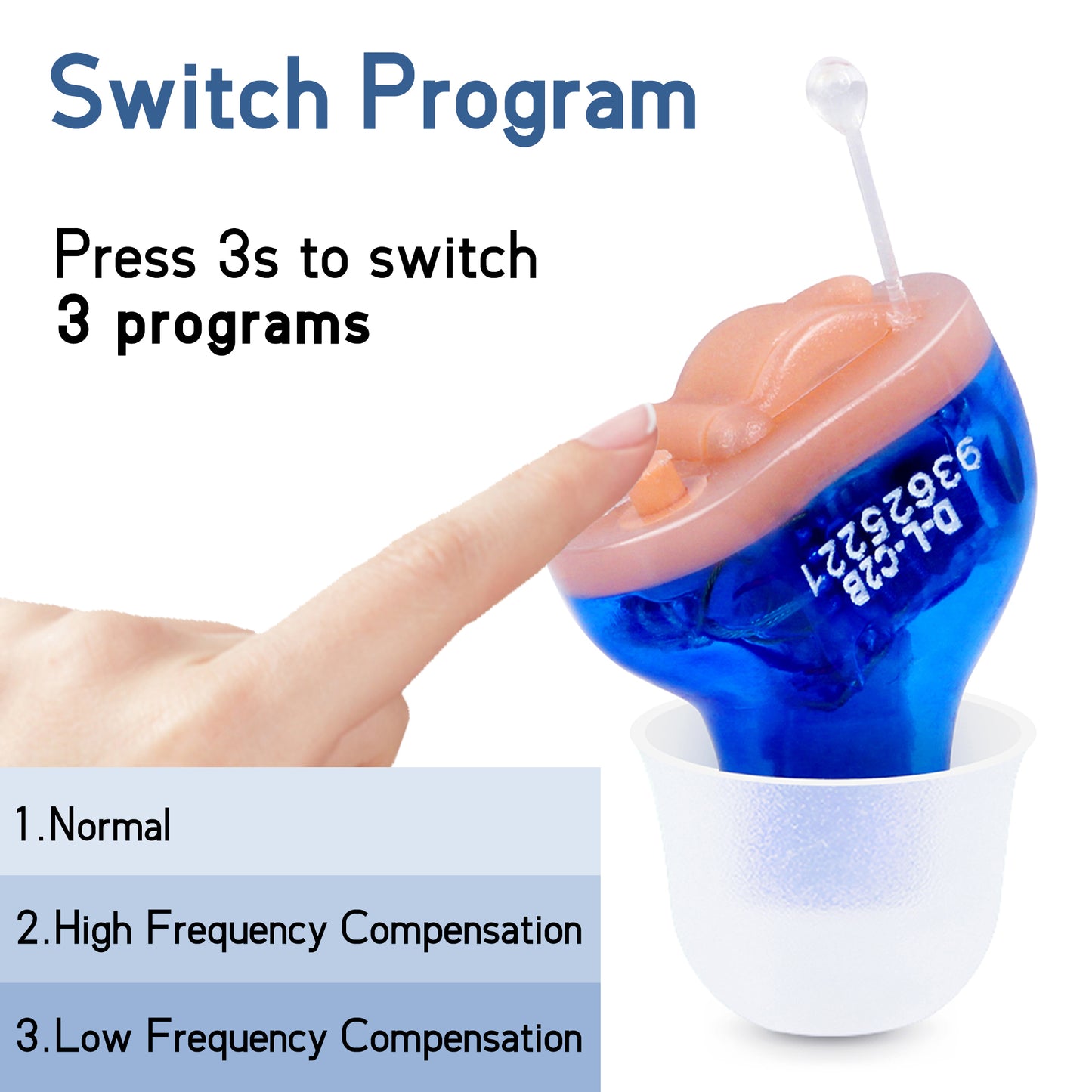 McBly CIC Hearing Aids, T25, D-L-C2B