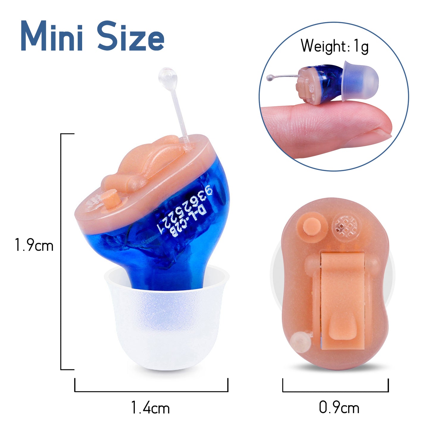 McBly CIC Hearing Aids, T25, D-L-C2B
